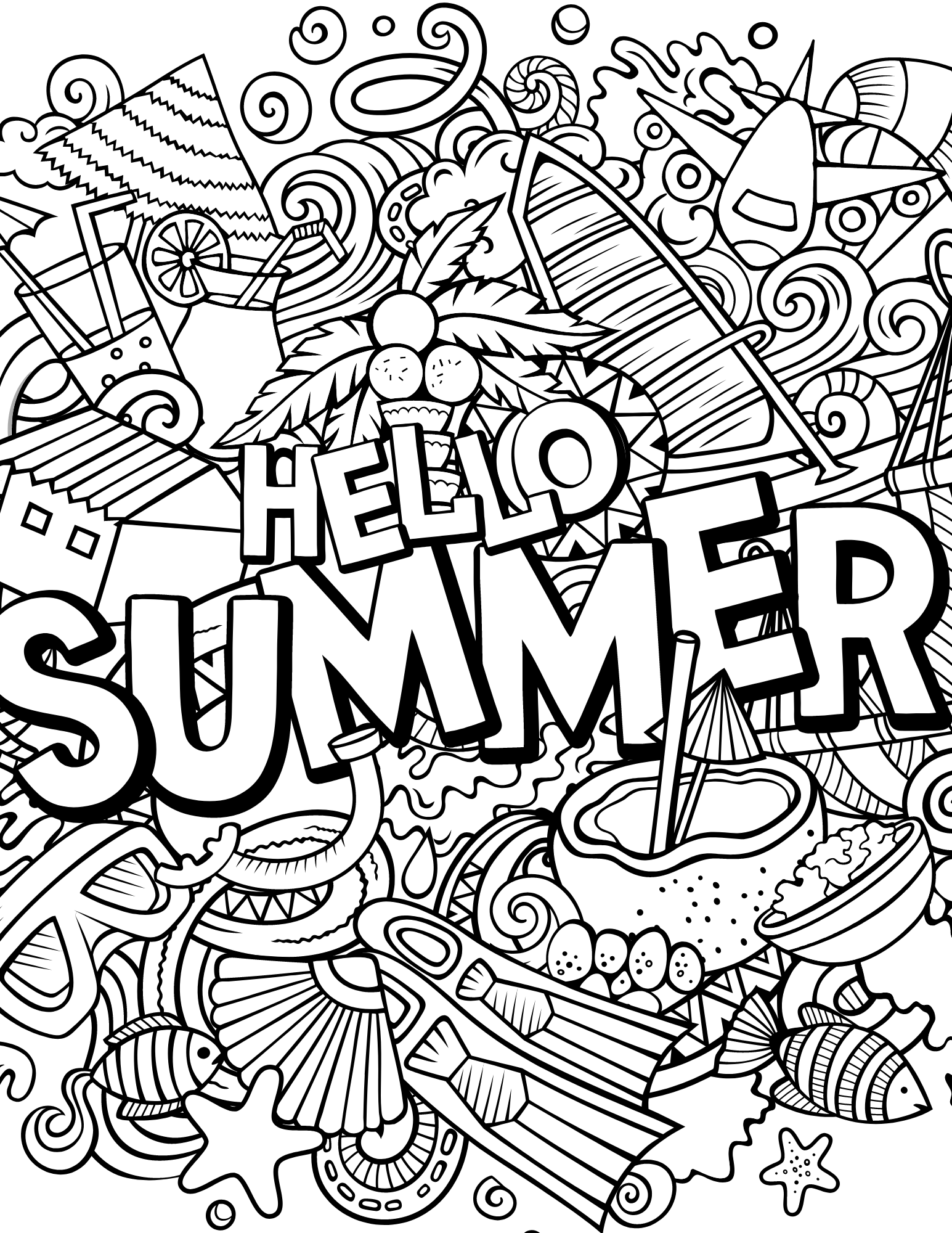 Celebrate Warm Weather With These Summer Coloring Pages For Kids And Adults