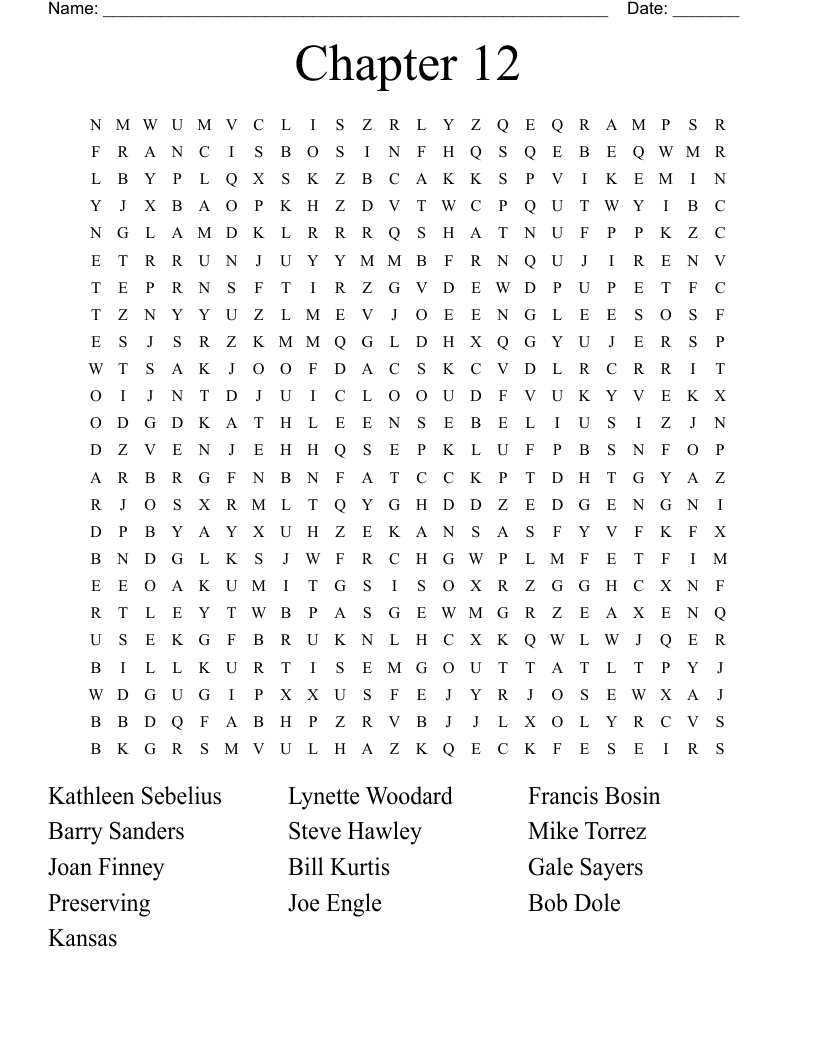 Chapter 12 Word Search WordMint
