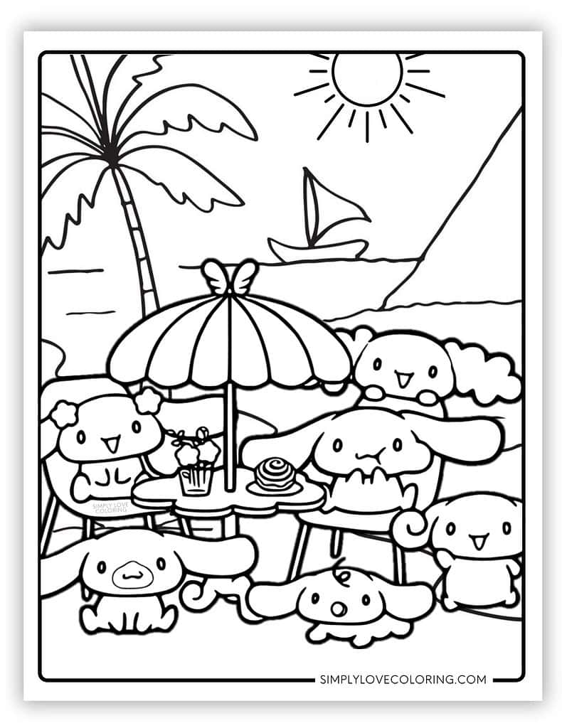 Cinnamoroll Coloring Pages Free PDF Printables Simply Love Coloring