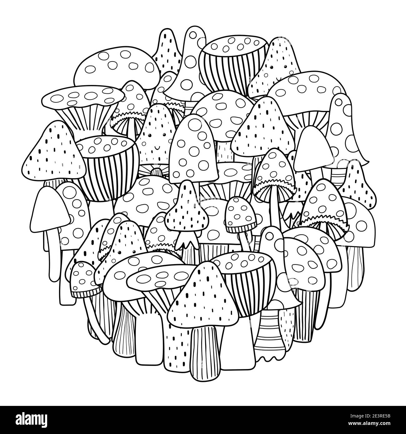 coloring pages of mushrooms