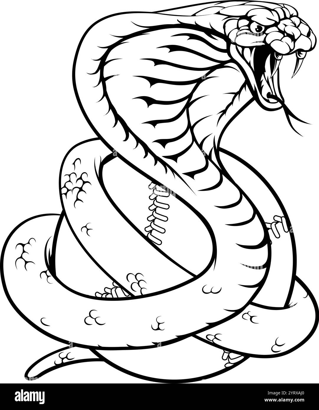 Cobra Snake Coloring Book Cut Out Stock Images Pictures Alamy