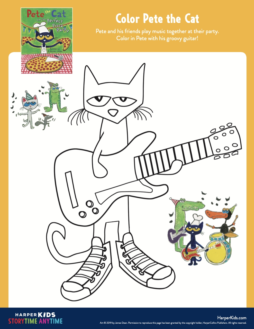 Color Pete The Cat Petethecatbooks