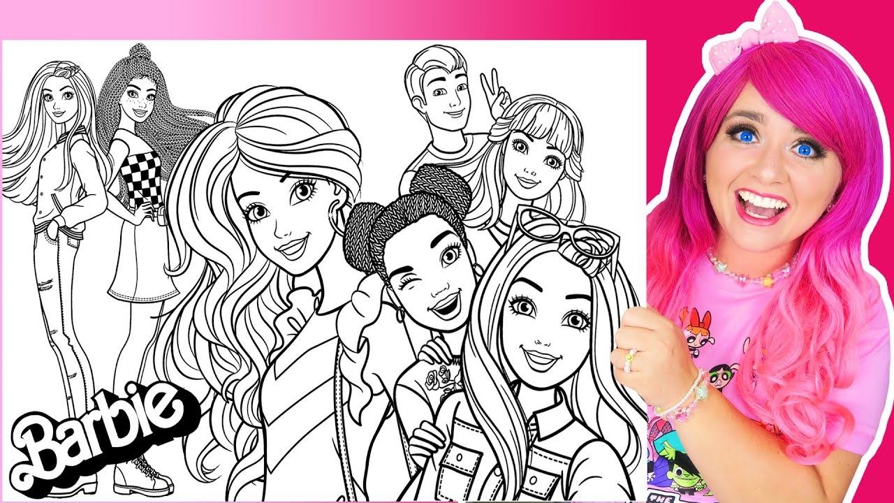 coloring pictures of barbie