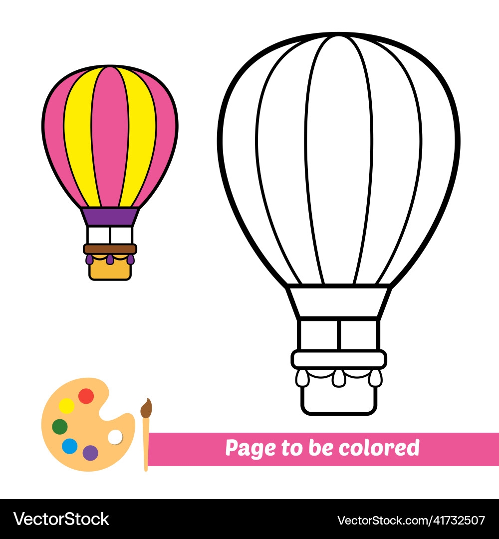 air balloon coloring page