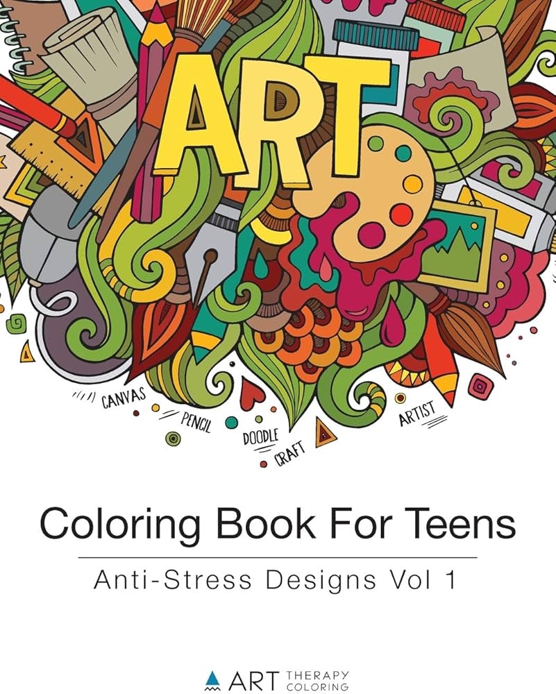 Coloring Book For Teens Anti Stress Designs Vol 1 Art Therapy Coloring 9781944427160 Amazon Books