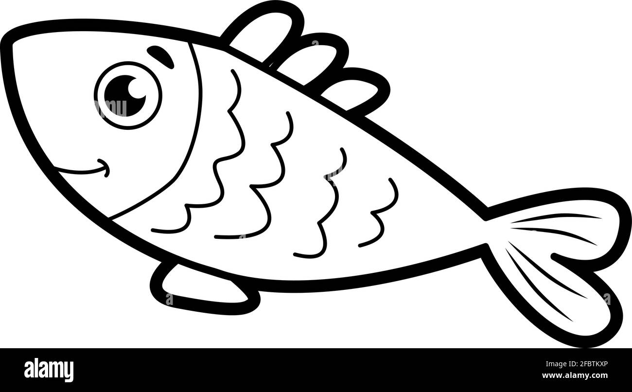 Coloring Book Or Page For Kids Fish Black And White Vector Illustration Stock Vector Image Art Alamy Coloring Book Or Page For Kids Fish Black And White Vector Illustration Stock Vector Image Art Alamy