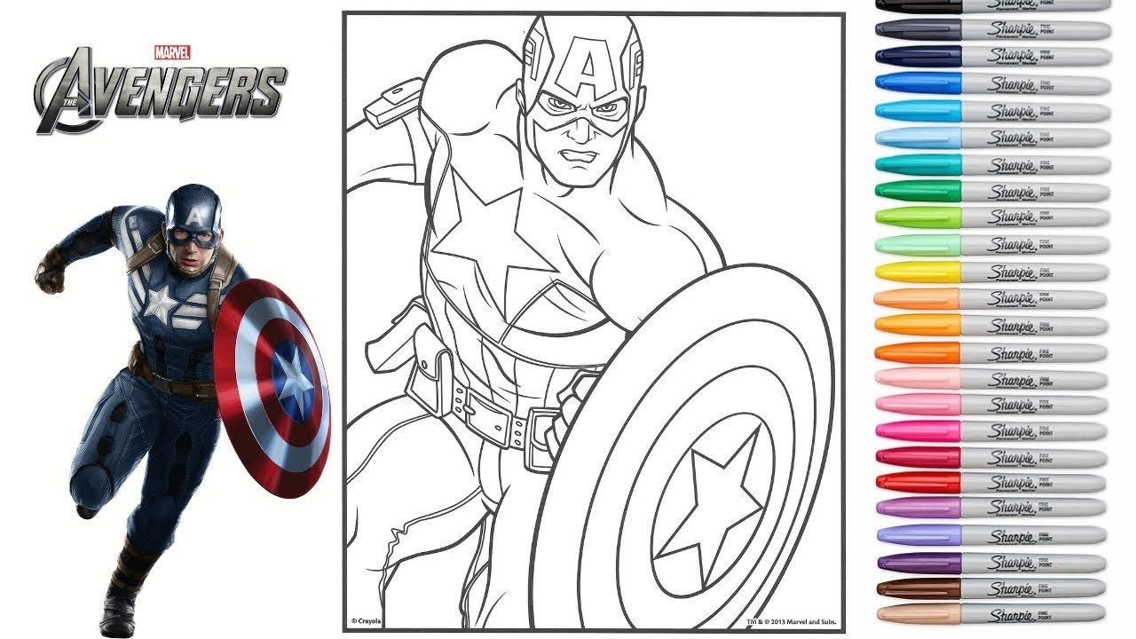 avengers captain america coloring pages