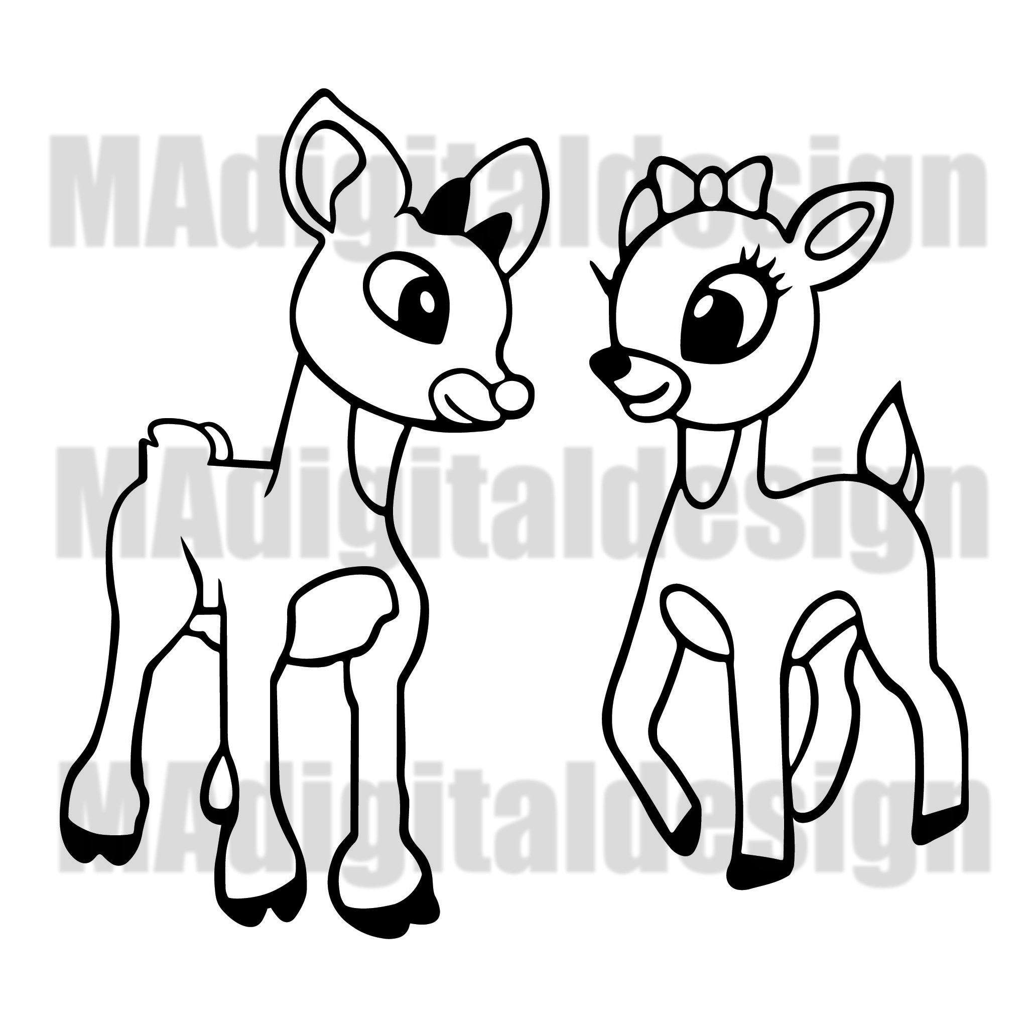 Coloring Page Rudolph From The Classic Movie Rudolph The Red Nosed Reindeer Pdf File For Holiday Parties Teachers Home School And More Etsy Israel