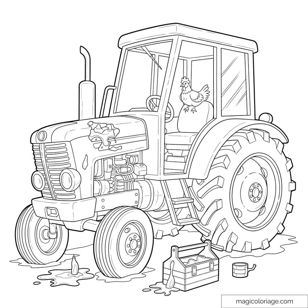 coloring pages of tractors