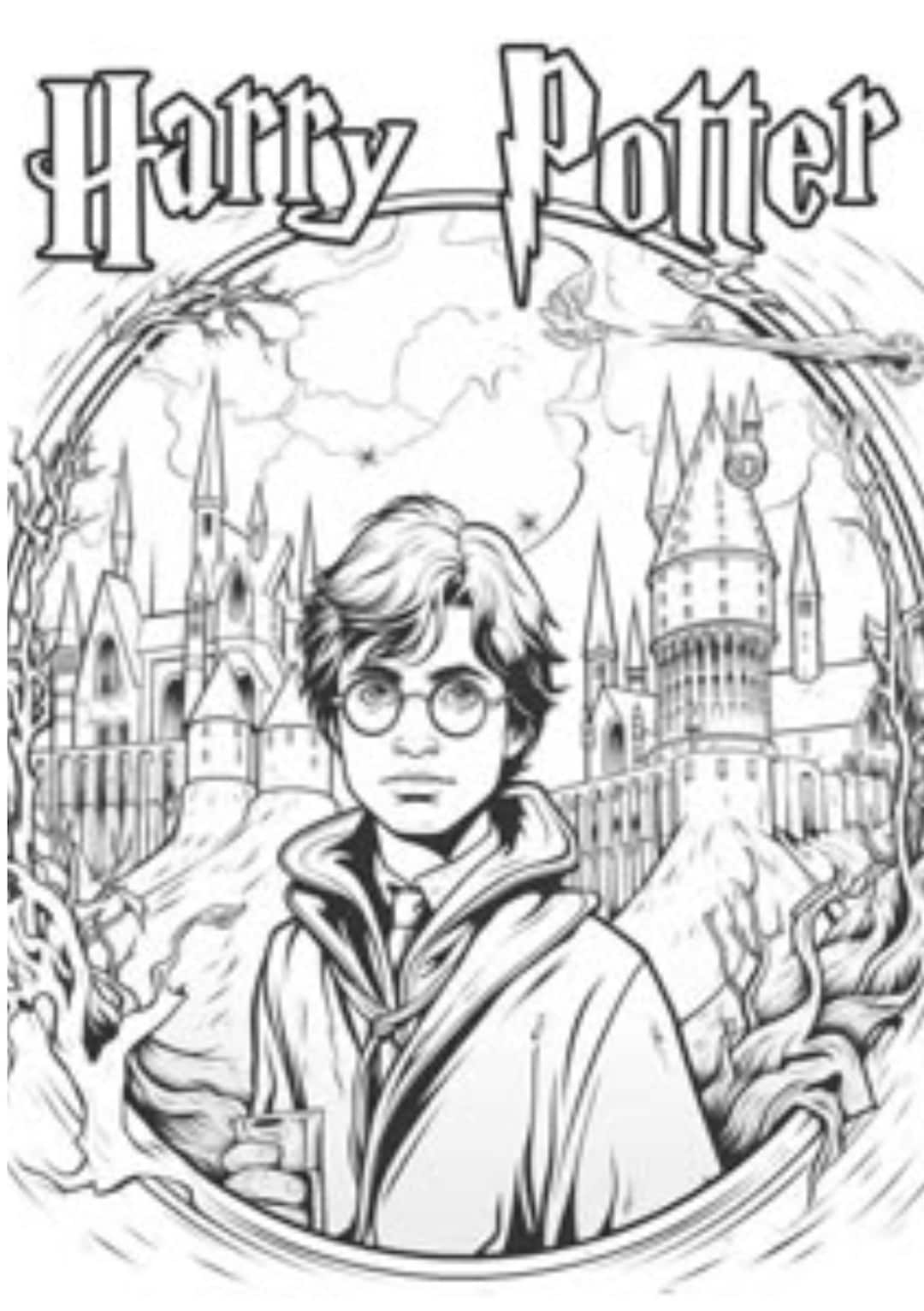 Coloring Pages Harry Potter Etsy Coloring Pages Harry Potter Etsy