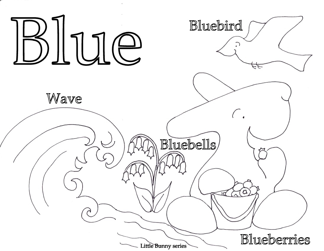 color blue coloring page