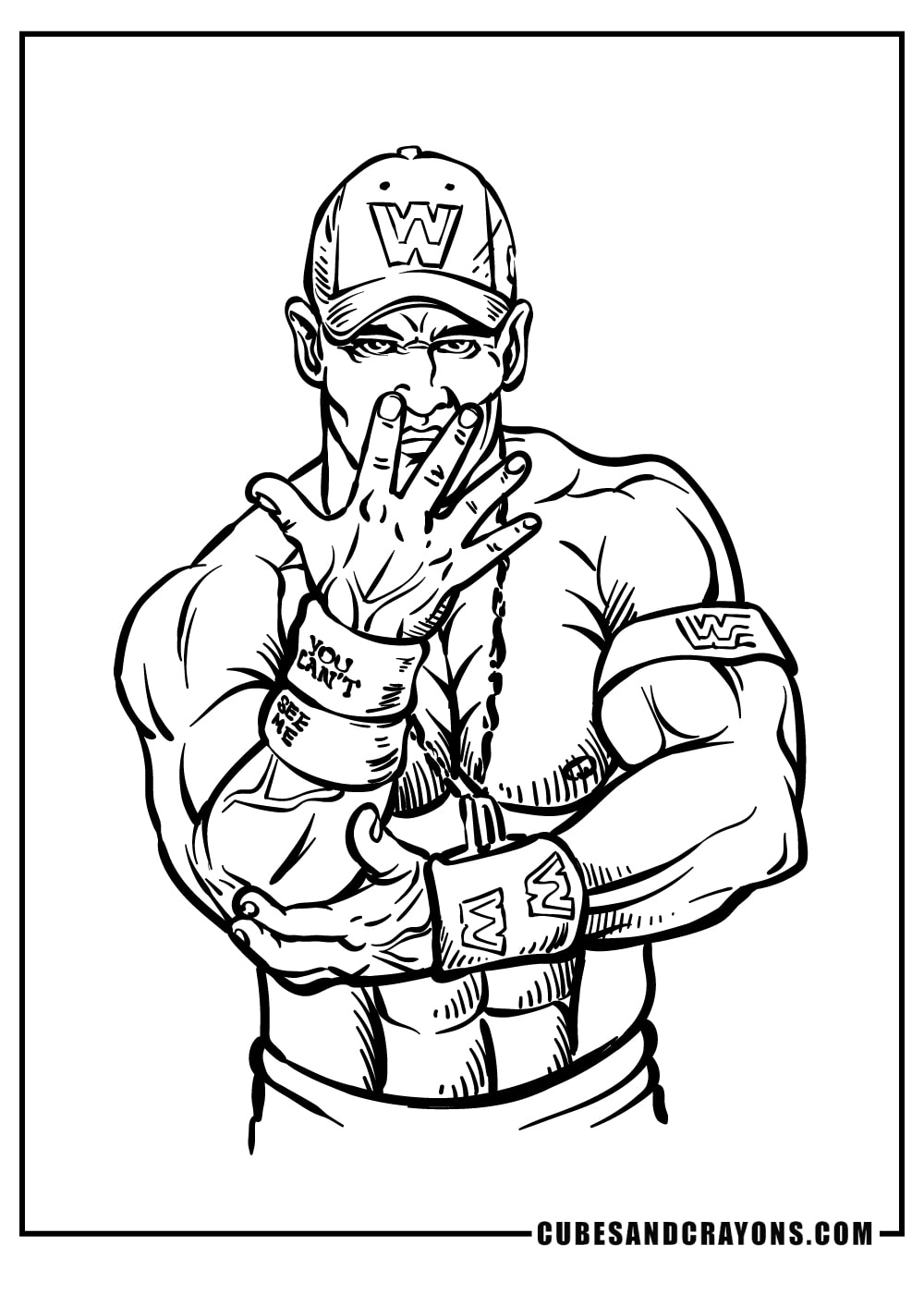 wwe wrestling coloring pages