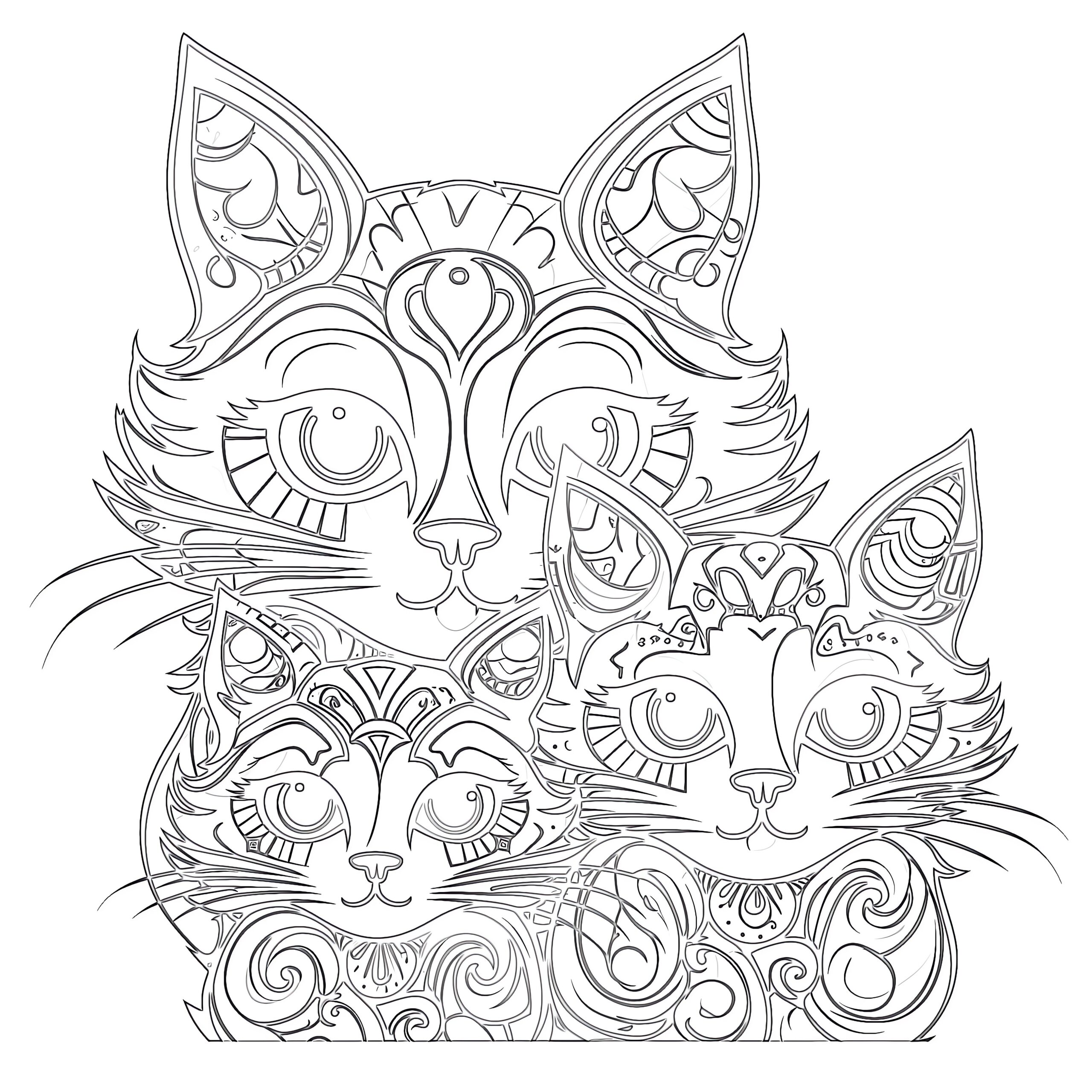 free coloring pages of cats
