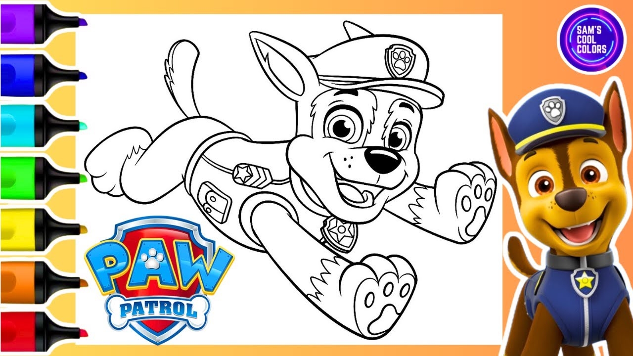 paw patrol printable coloring page