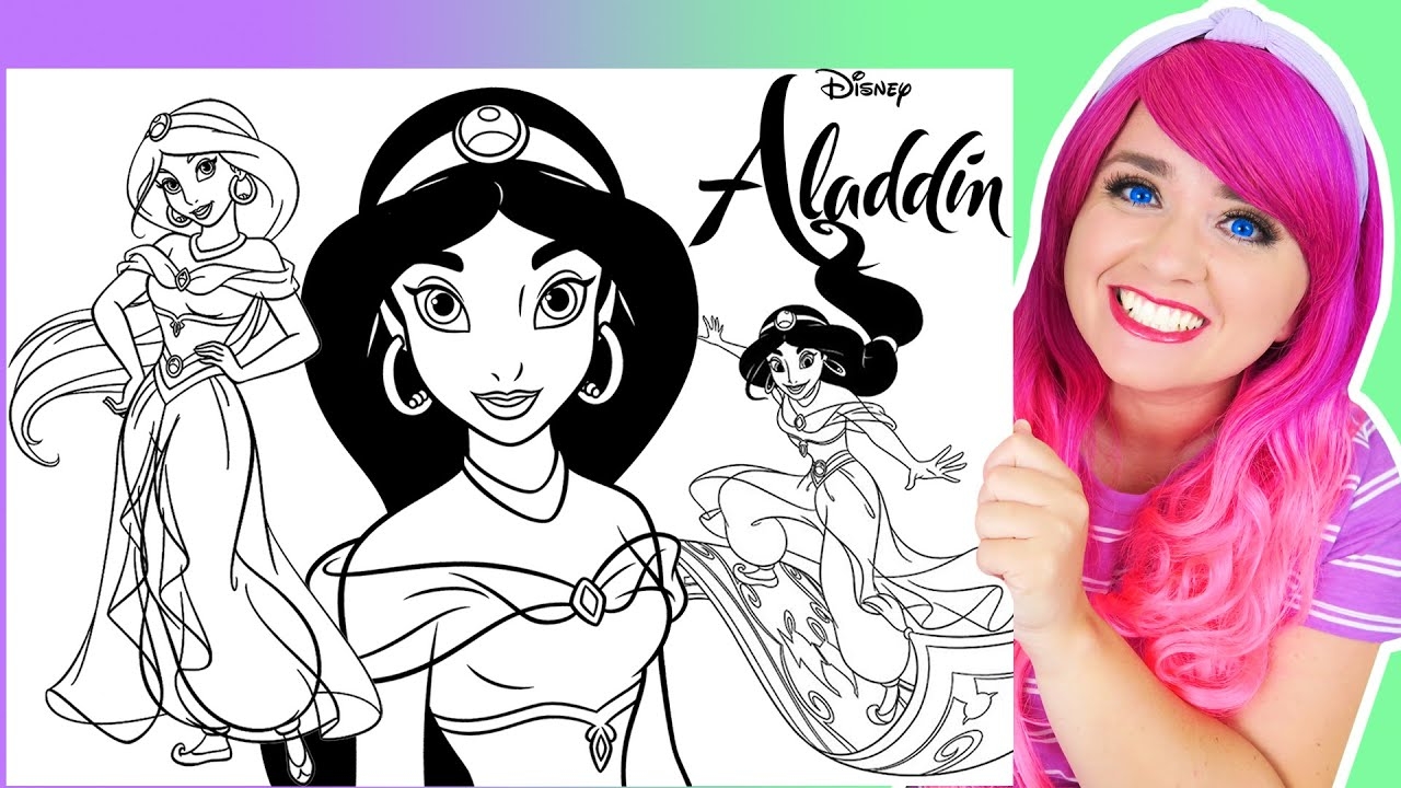 disney princess jasmine coloring pages