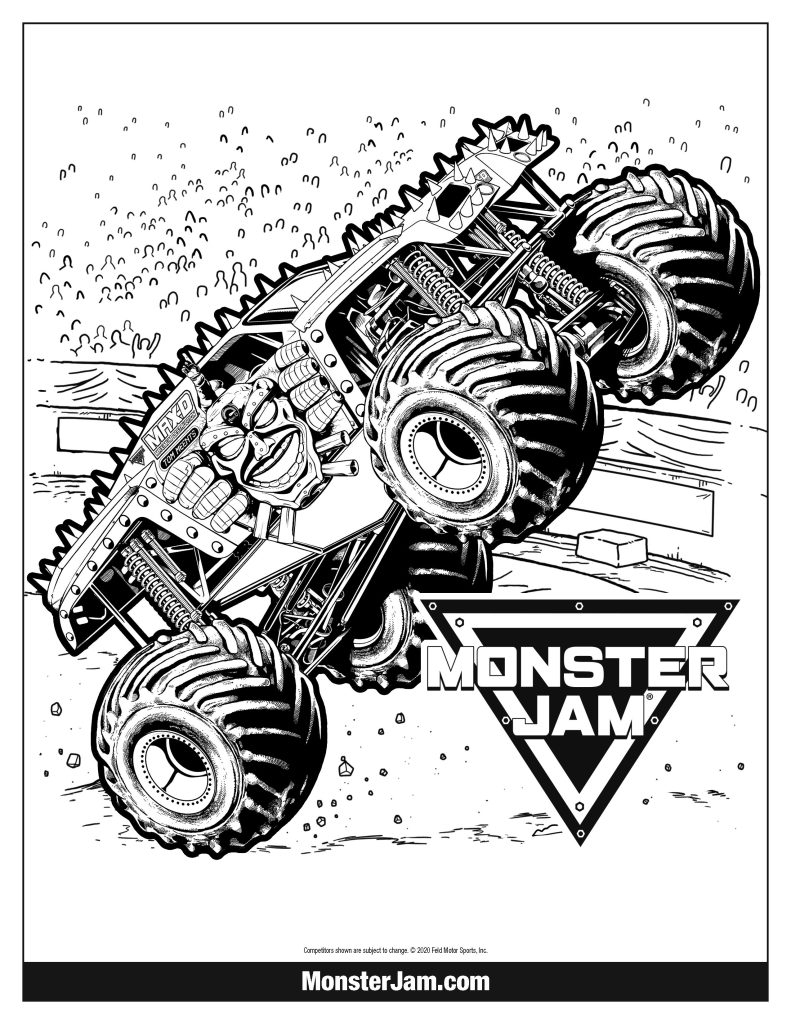 Coloring Sheets Monster Jam 
