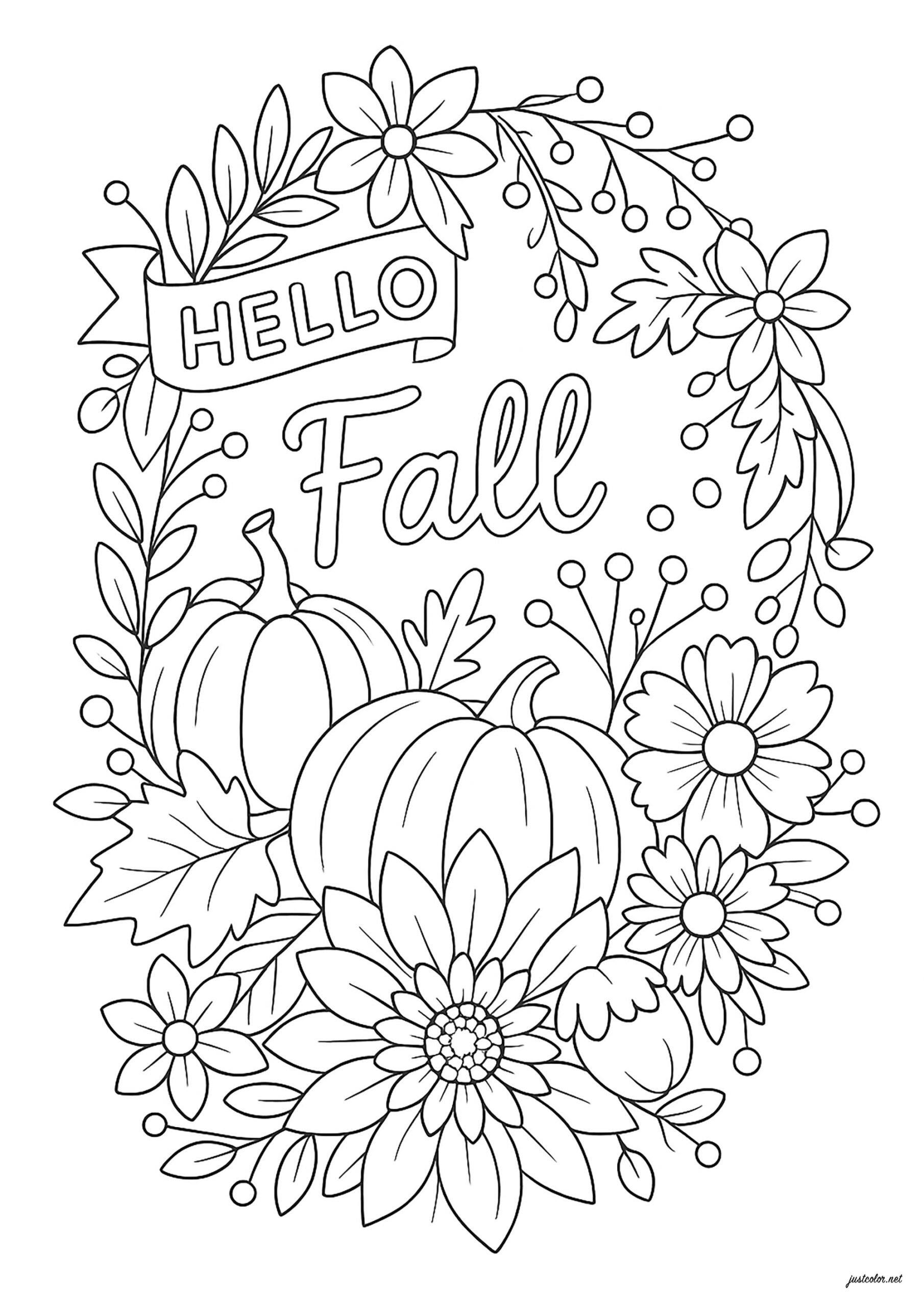coloring pages for fall printable
