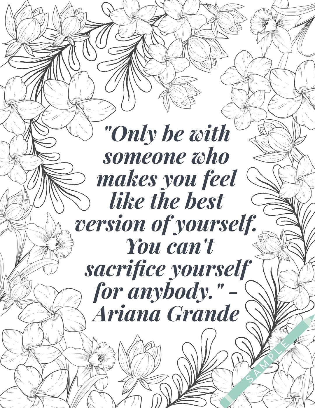 ariana grande coloring page