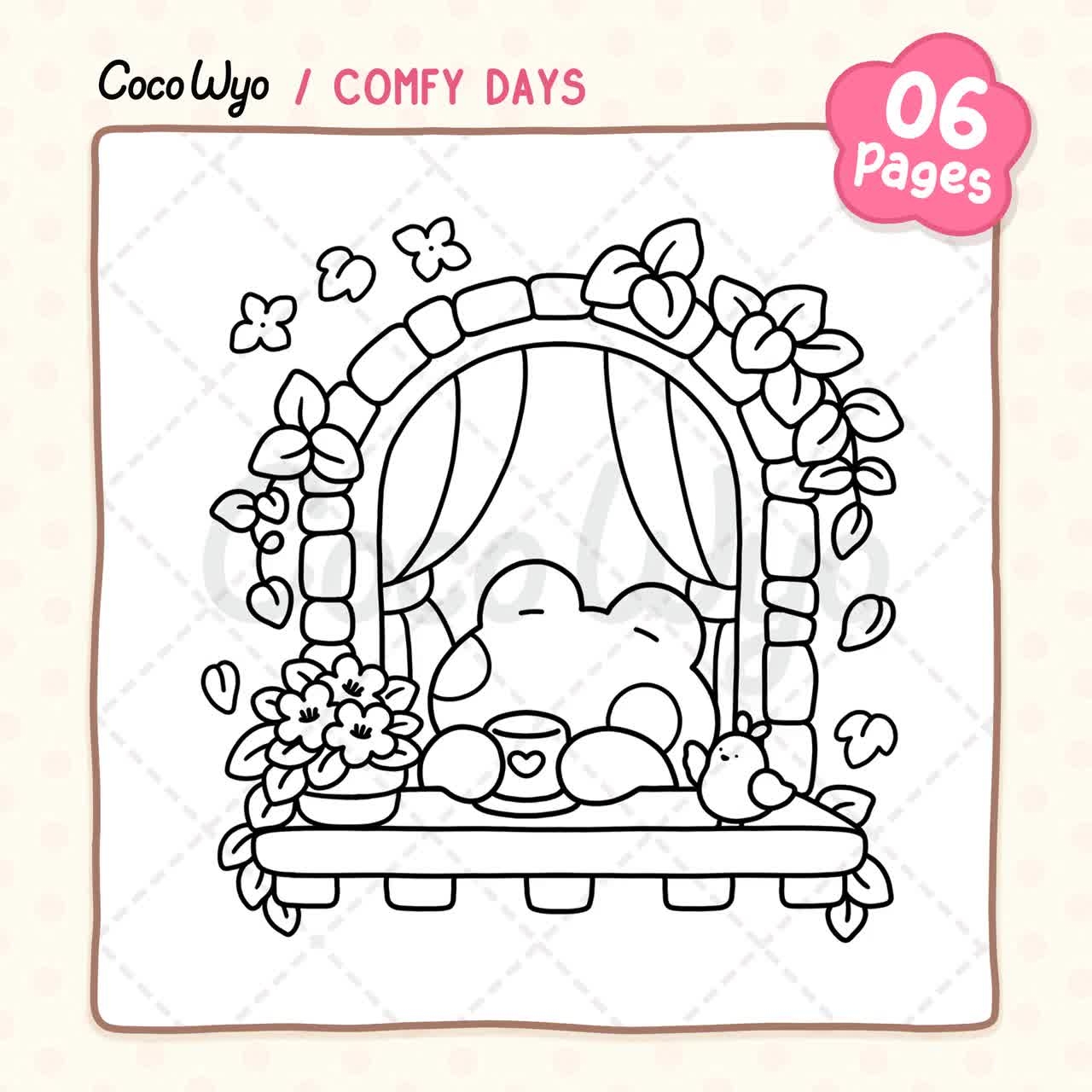 Comfy Days Super Cute Animal Characters In Cozy Hygge Moments Coloring Book By Coco Wyo Etsy