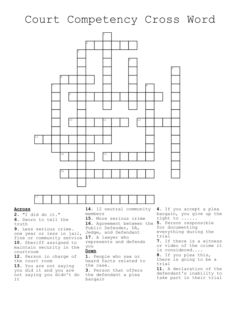 clue word for defendant