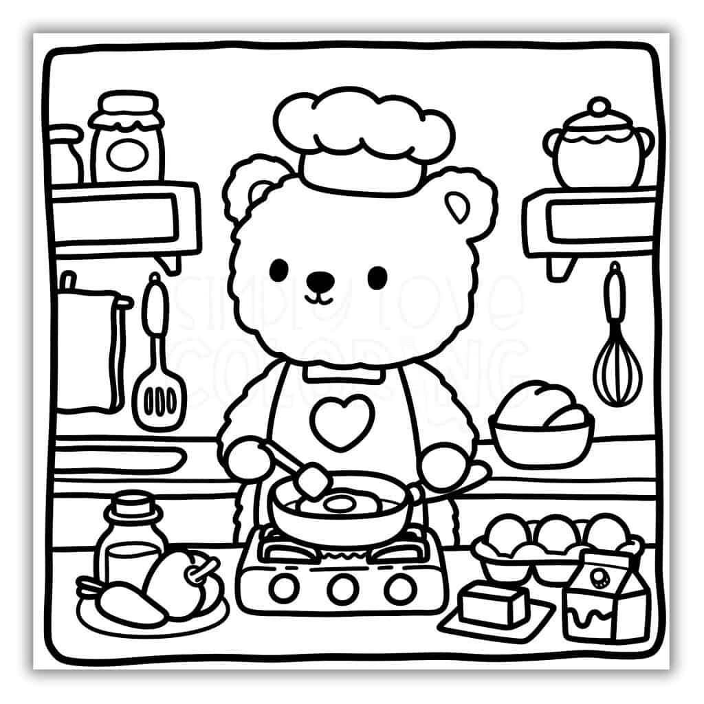 cute bear coloring pages
