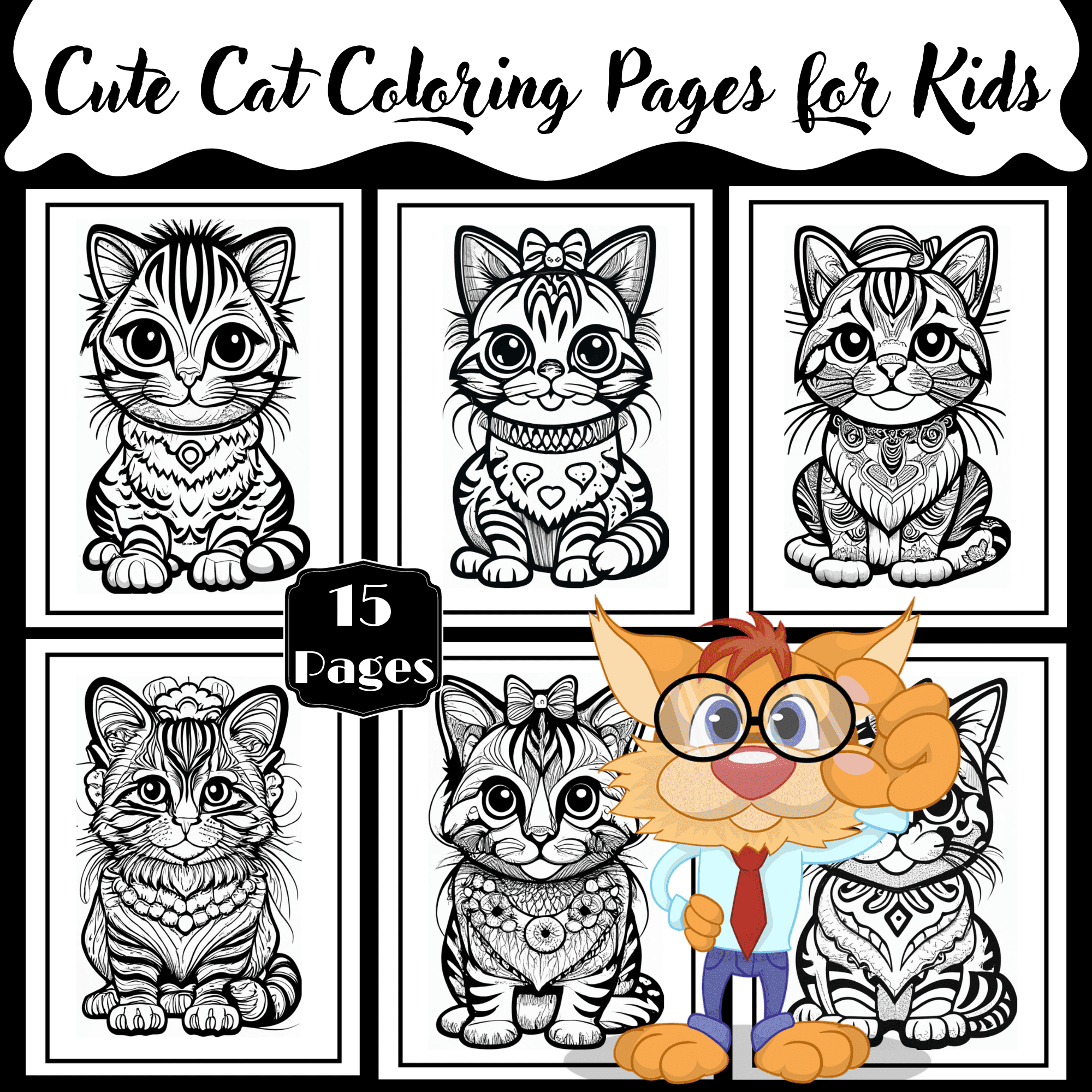 cat coloring pages cute cat coloring pages cute