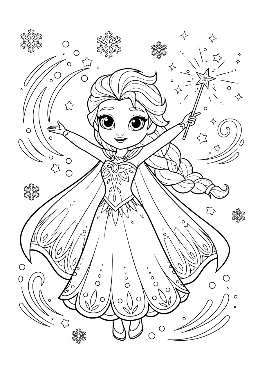 Cute Elsa Coloring Page Printable Princess Fun Cute Elsa Coloring Page Printable Princess Fun