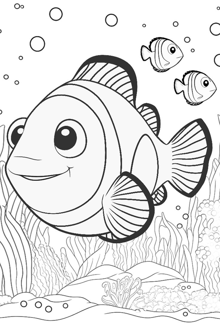 Cute Fish Coloring Pages