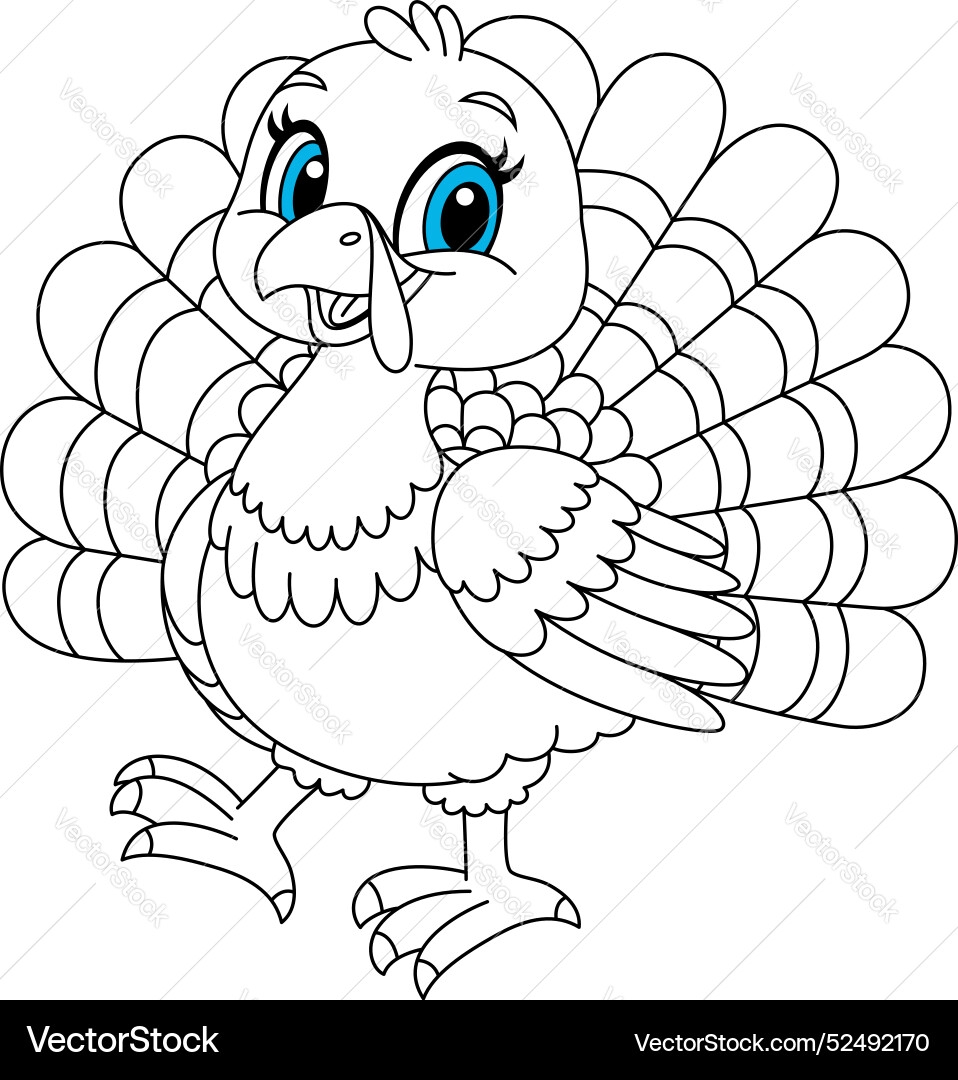 cute turkey coloring pages