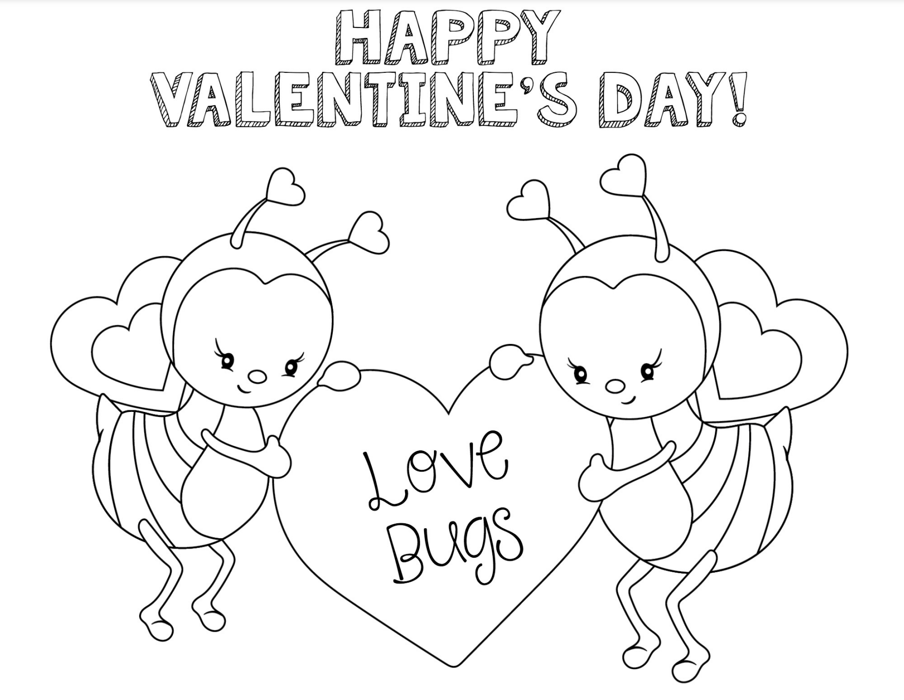 cute valentines day coloring pages