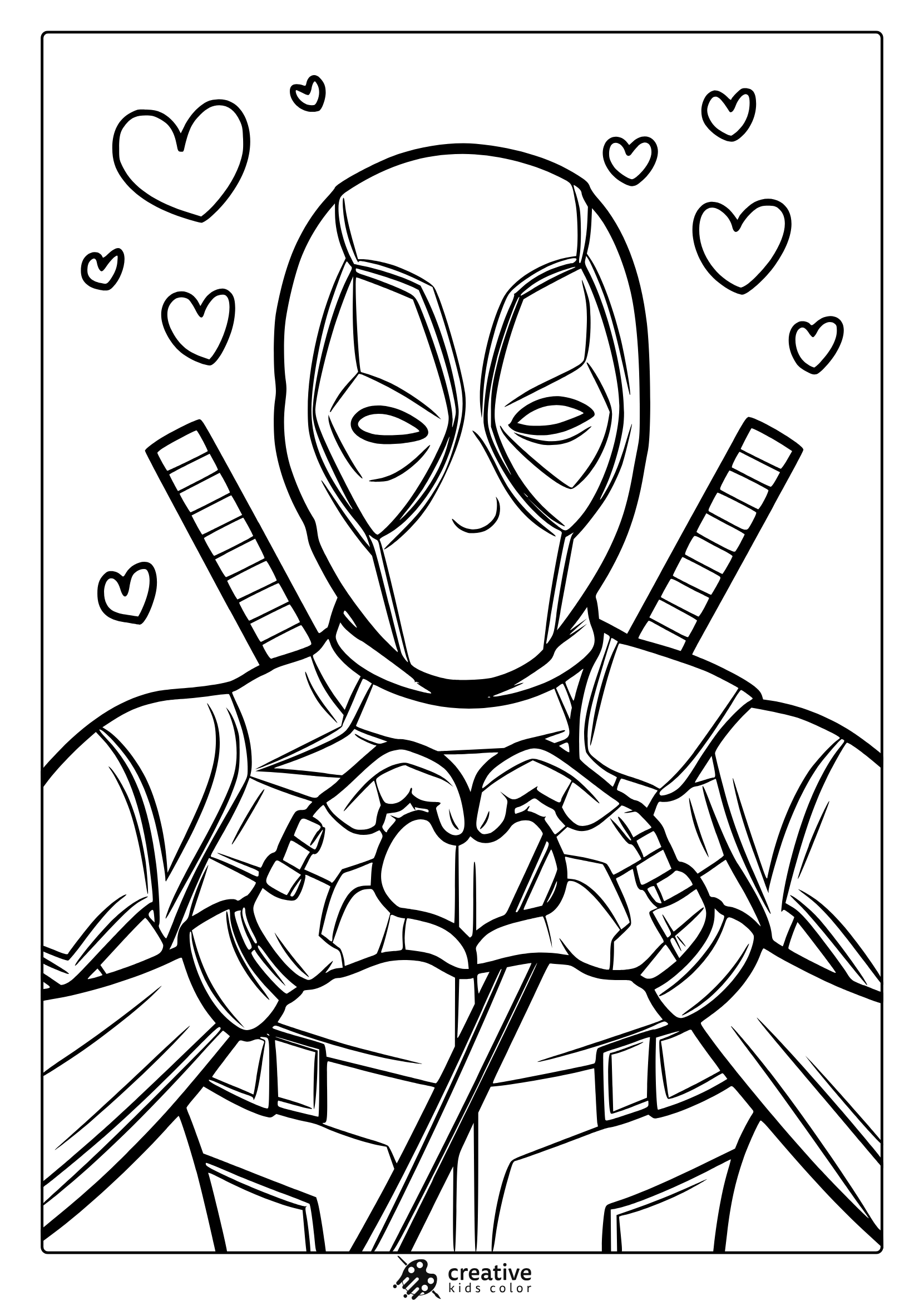 Deadpool Coloring Pages Free Printable PDFs 