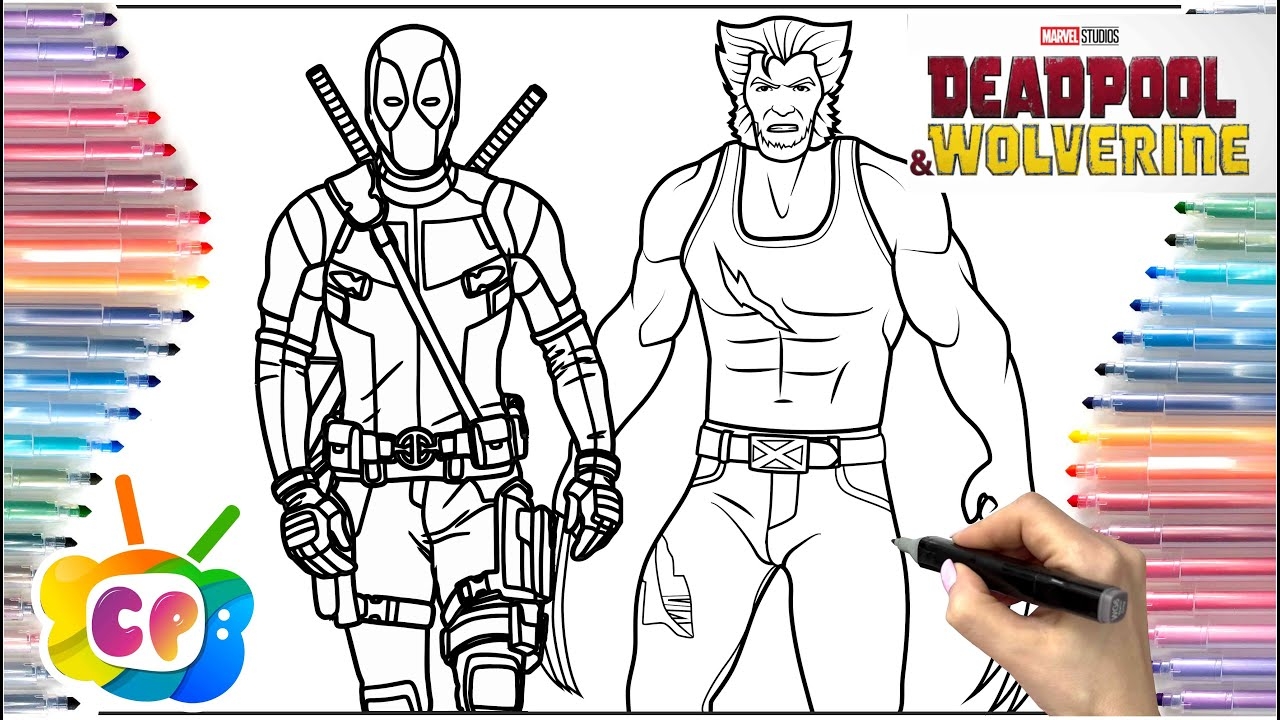 Deadpool Wolverine 2024 Deadpool And Wolverine Coloring Deadpool And Wolverine Best Friends YouTube