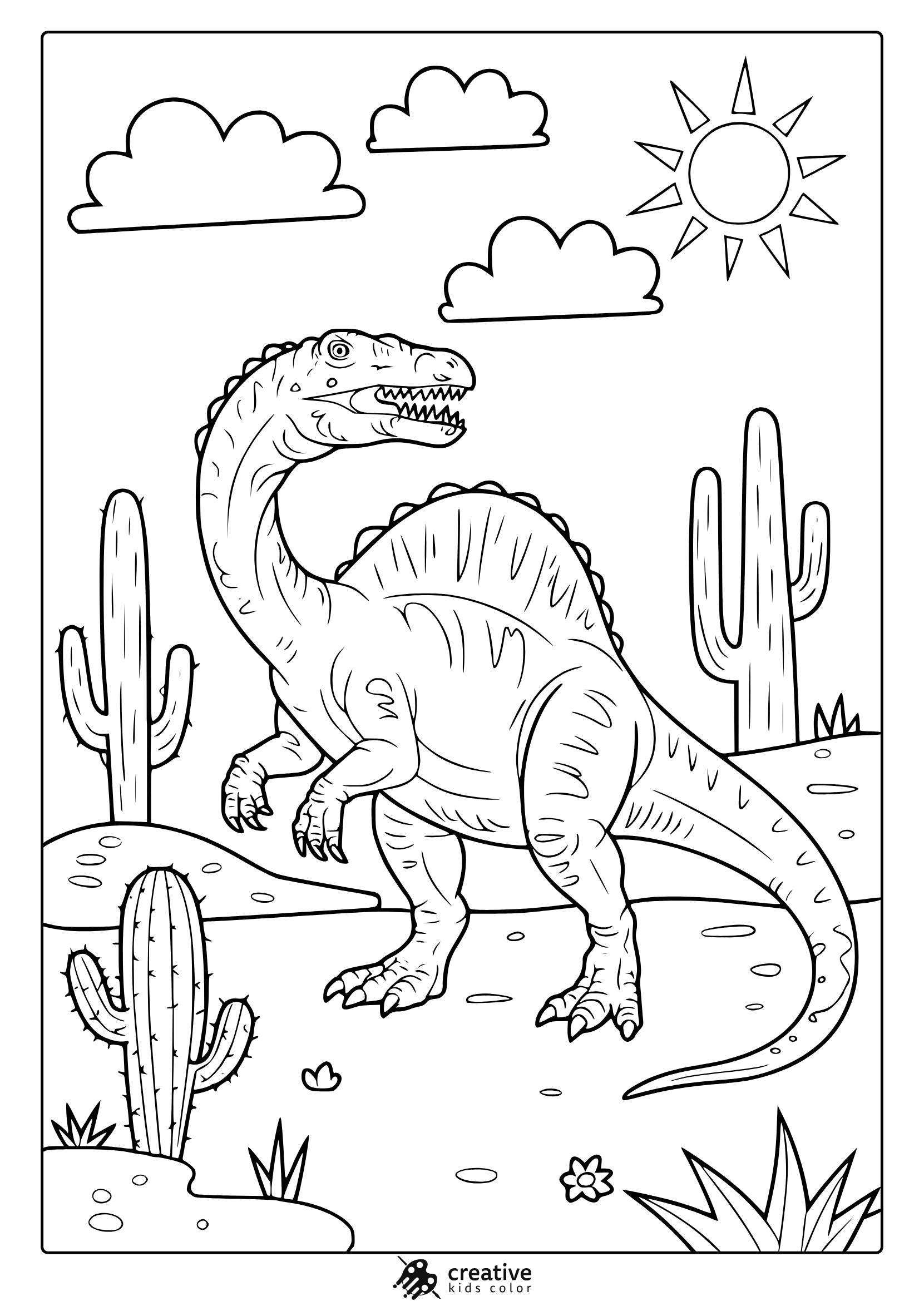 Dinosaur Coloring Pages 20 Free Printable PDF