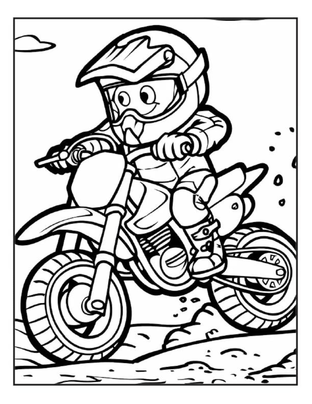 dirt bike coloring pages