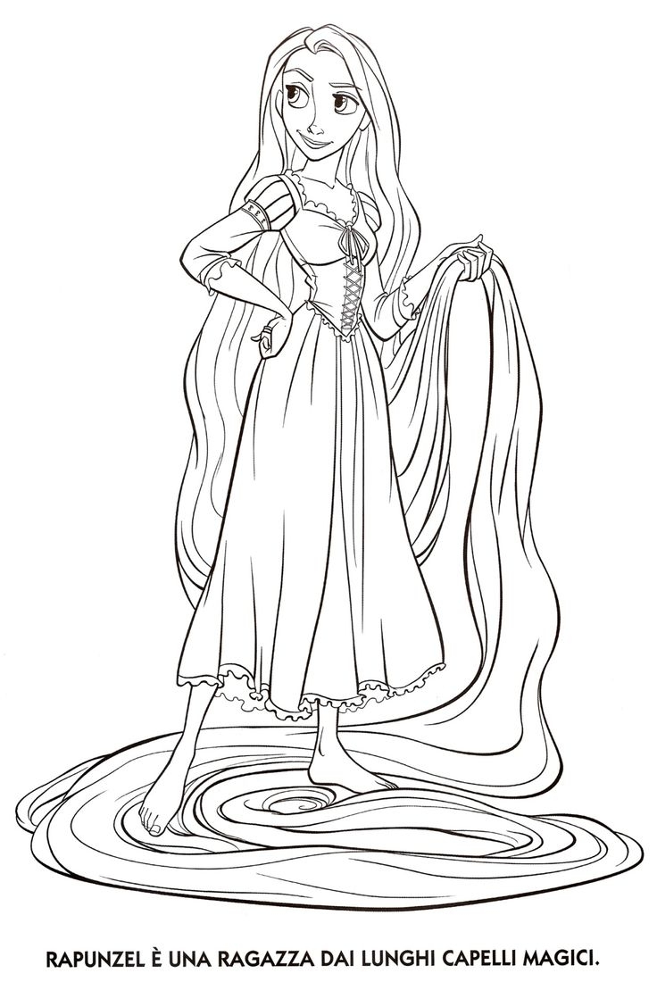 princess rapunzel coloring pages