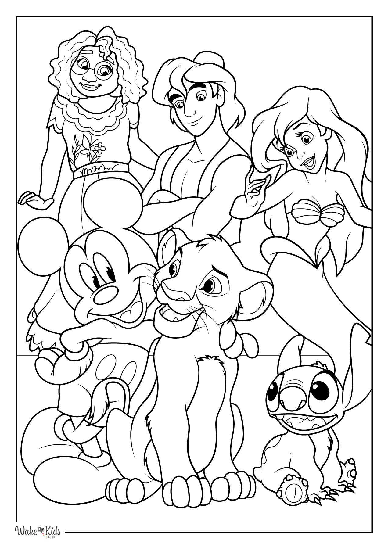 Disney Coloring Pages Free Printable PDFs WakeTheKids