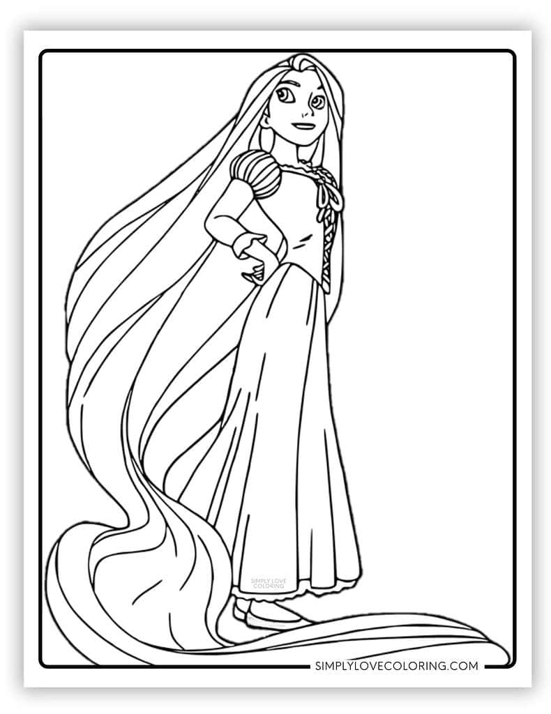 rapunzel princess coloring pages