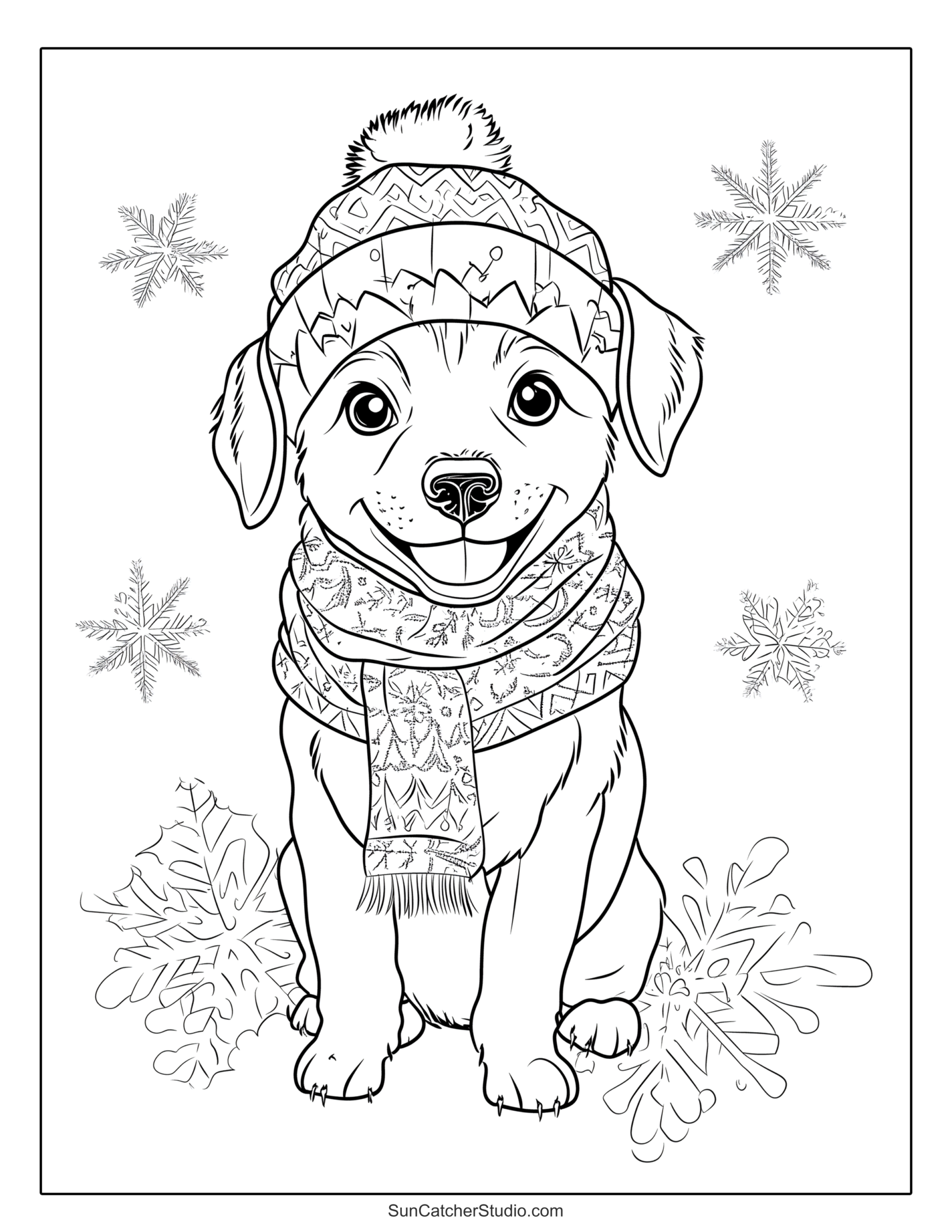 Dog And Puppy Coloring Pages And Coloring Sheets Free Printables Lettering SVG Files Tools Apps