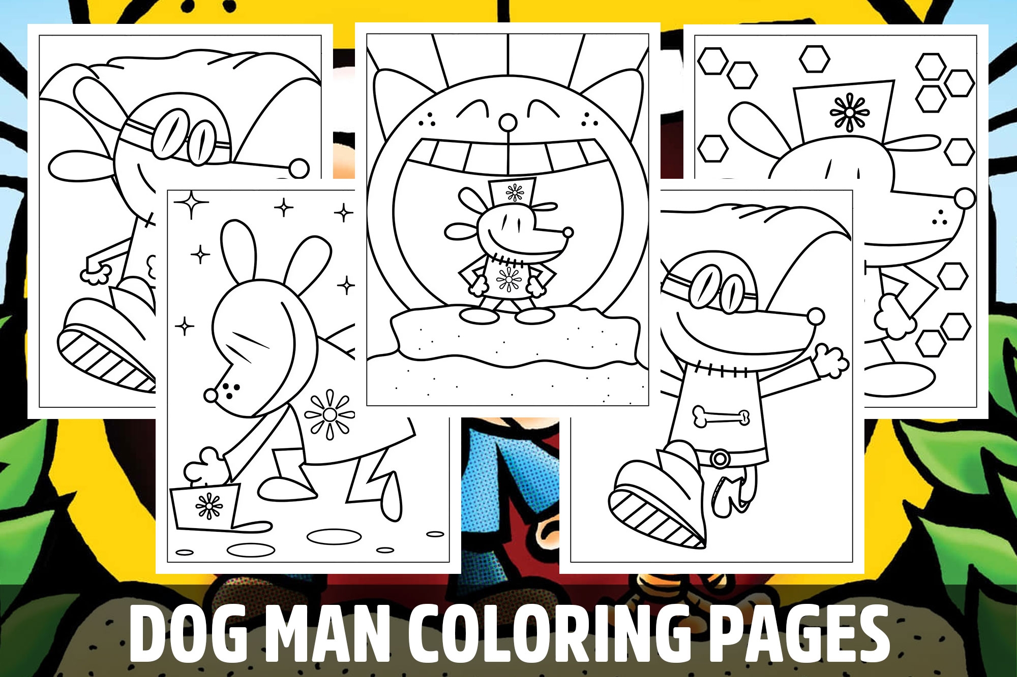dog man coloring sheets dog man coloring sheets