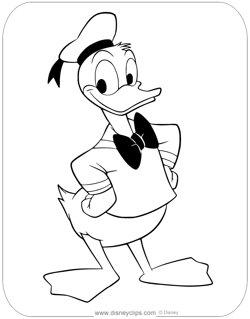 Donald Duck Coloring Pages 3 Disneyclips