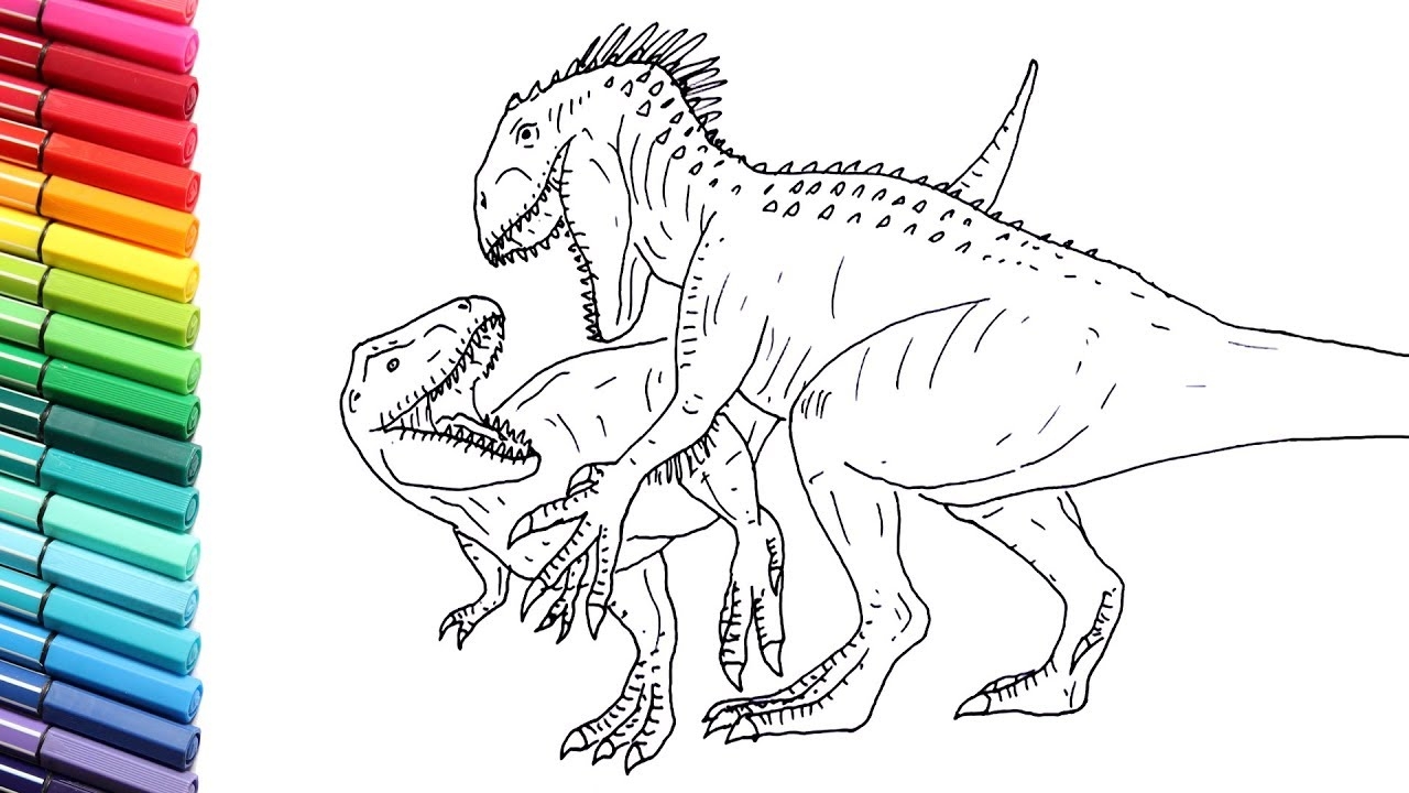 indominus rex coloring page