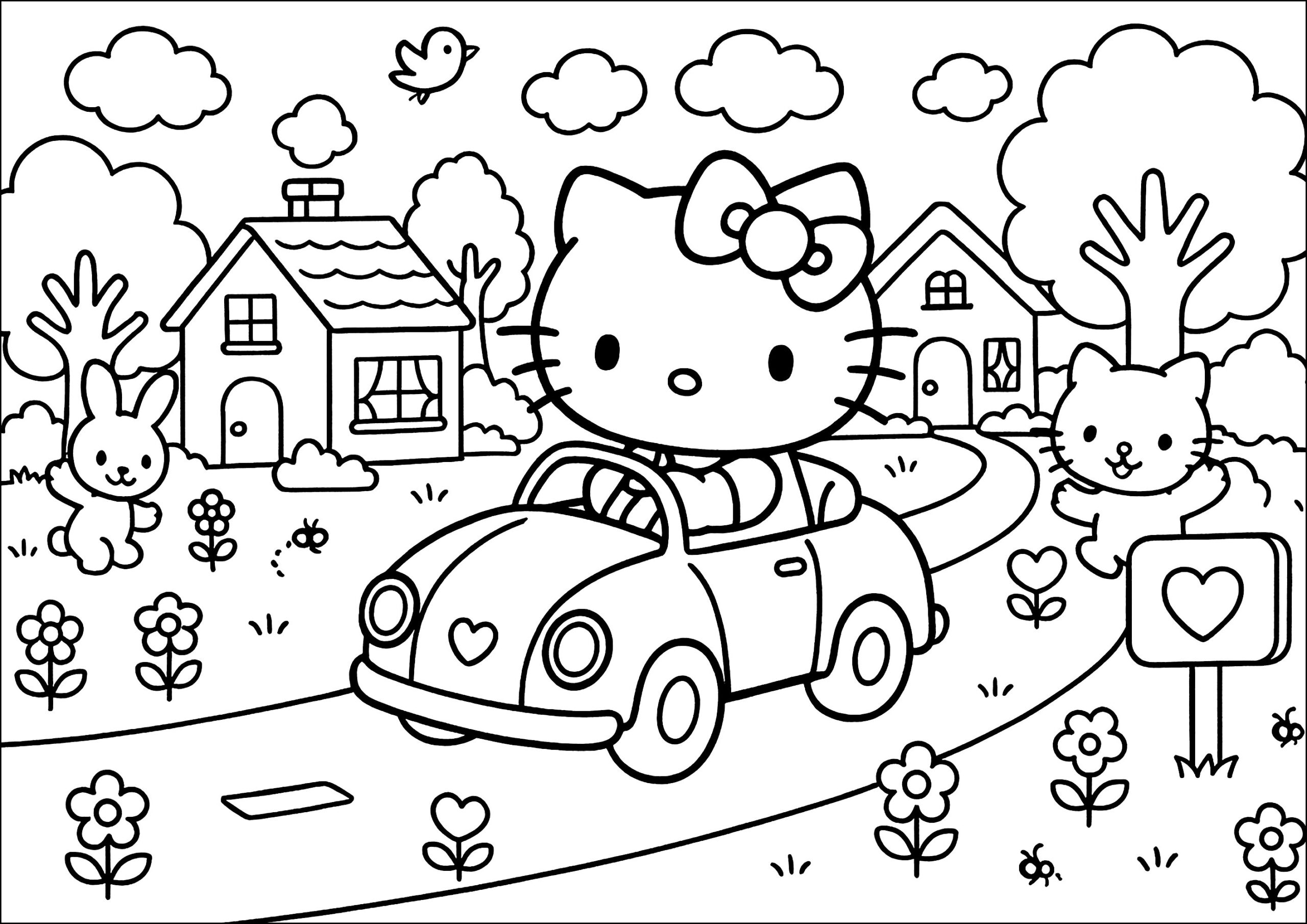 kitty printable coloring pages