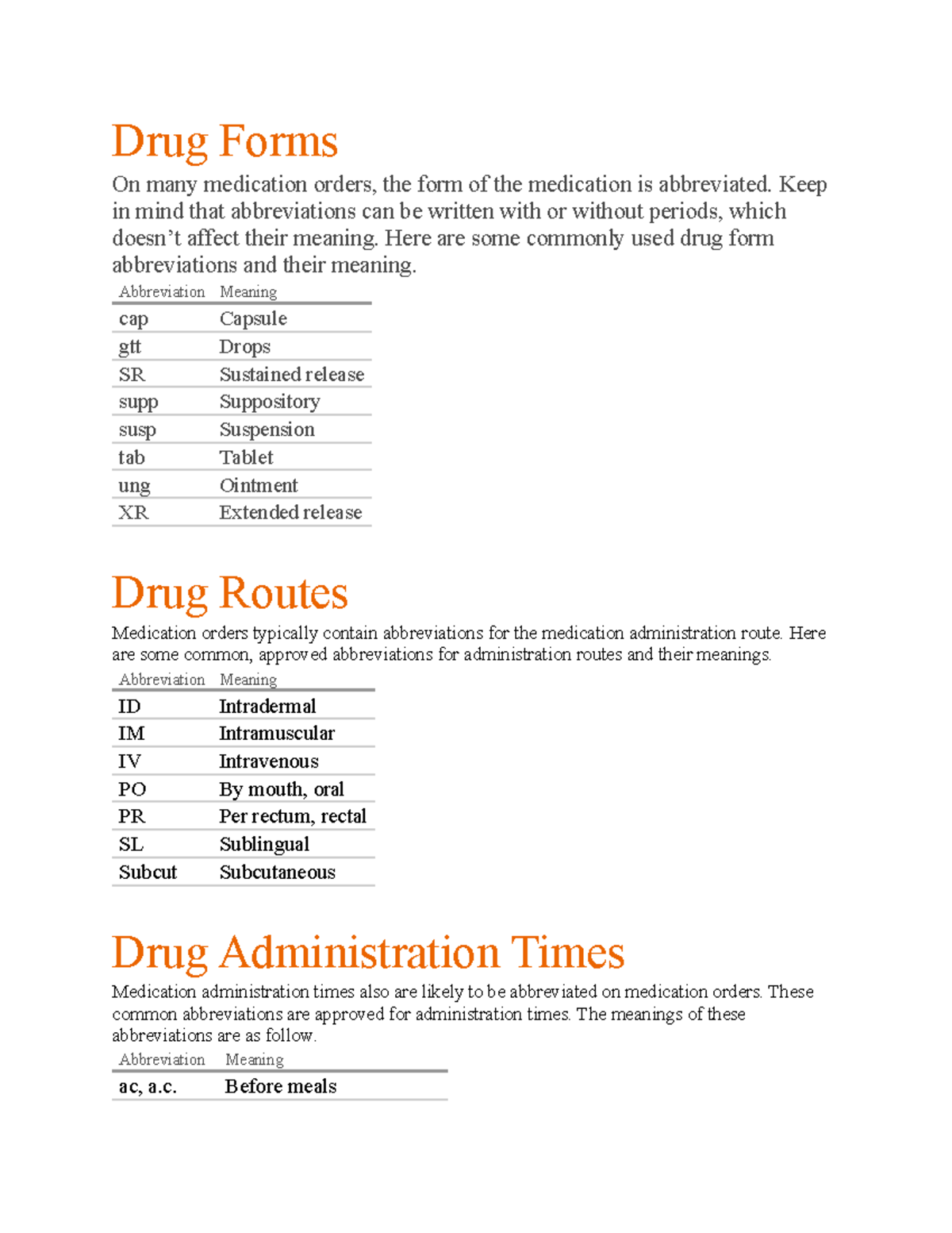the e of e.m.t. abbr