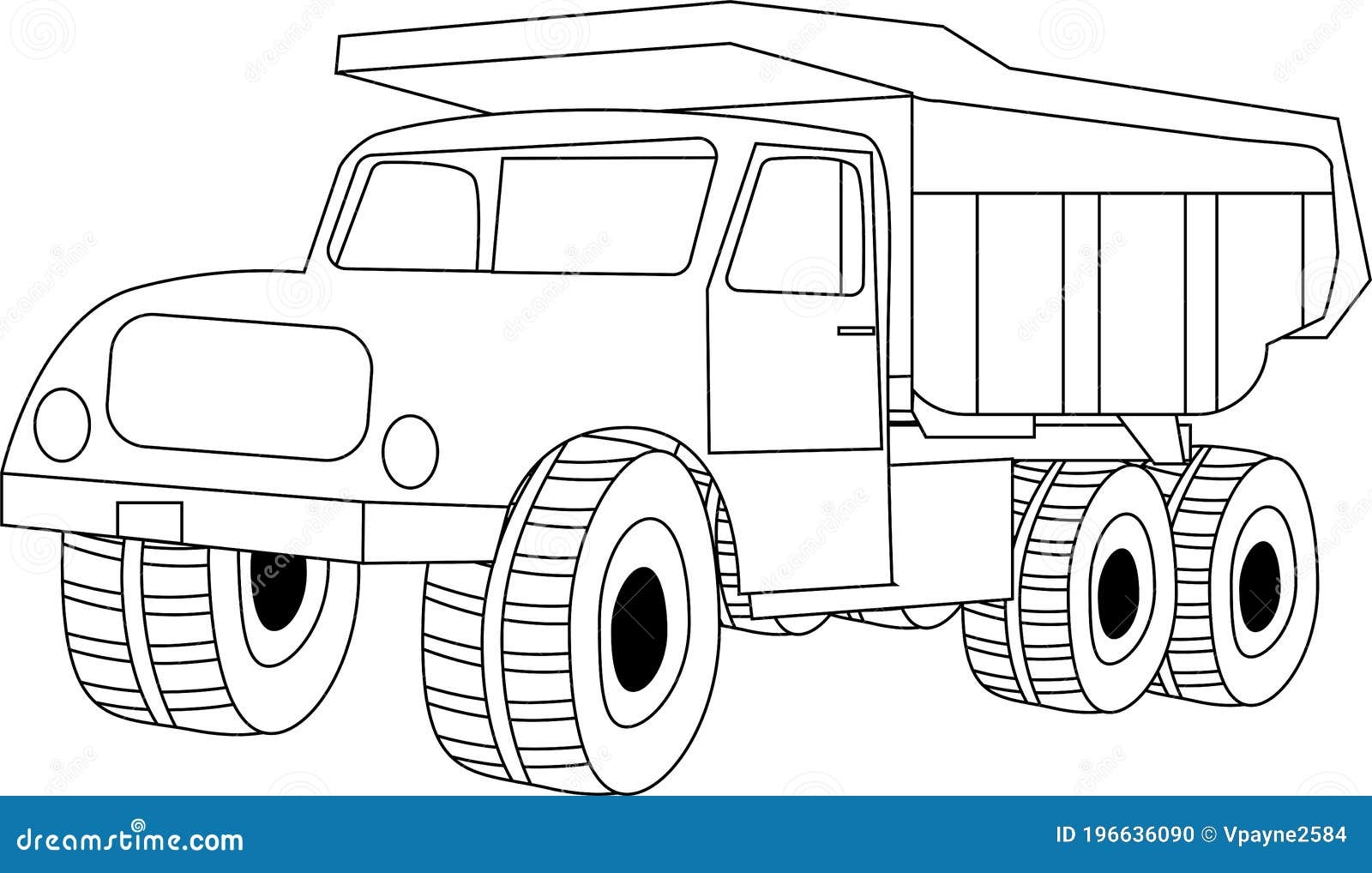 dump truck coloring page