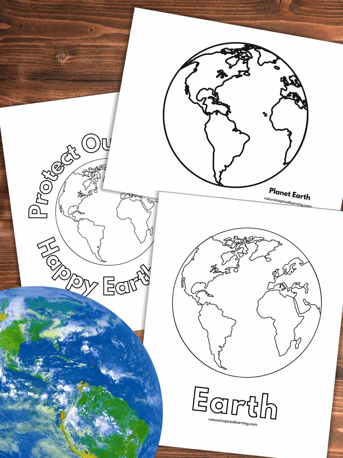 coloring pages planet earth