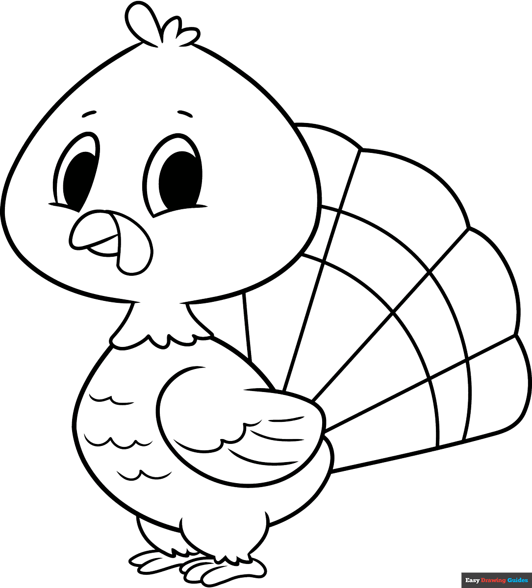 coloring page of a turkey