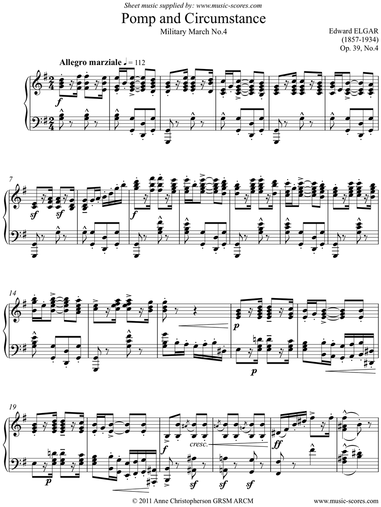 Elgar Pomp And Circumstance No 4 Classical Sheet Music Elgar Pomp And Circumstance No 4 Classical Sheet Music