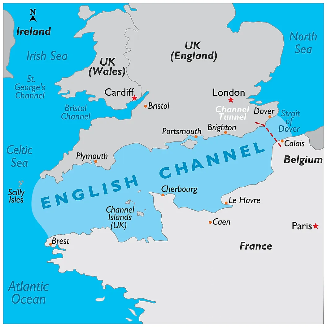 english channel with the