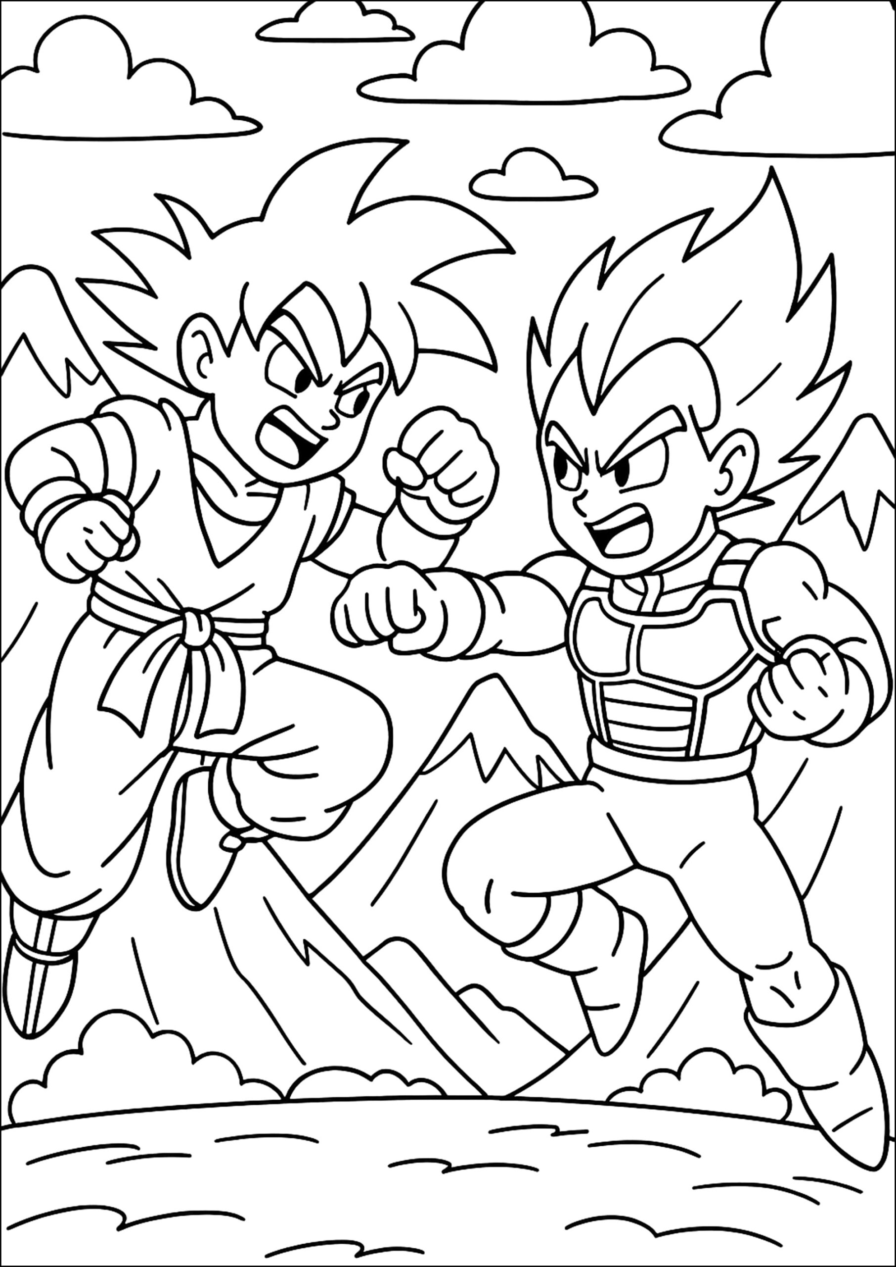 dragon ball coloring pages