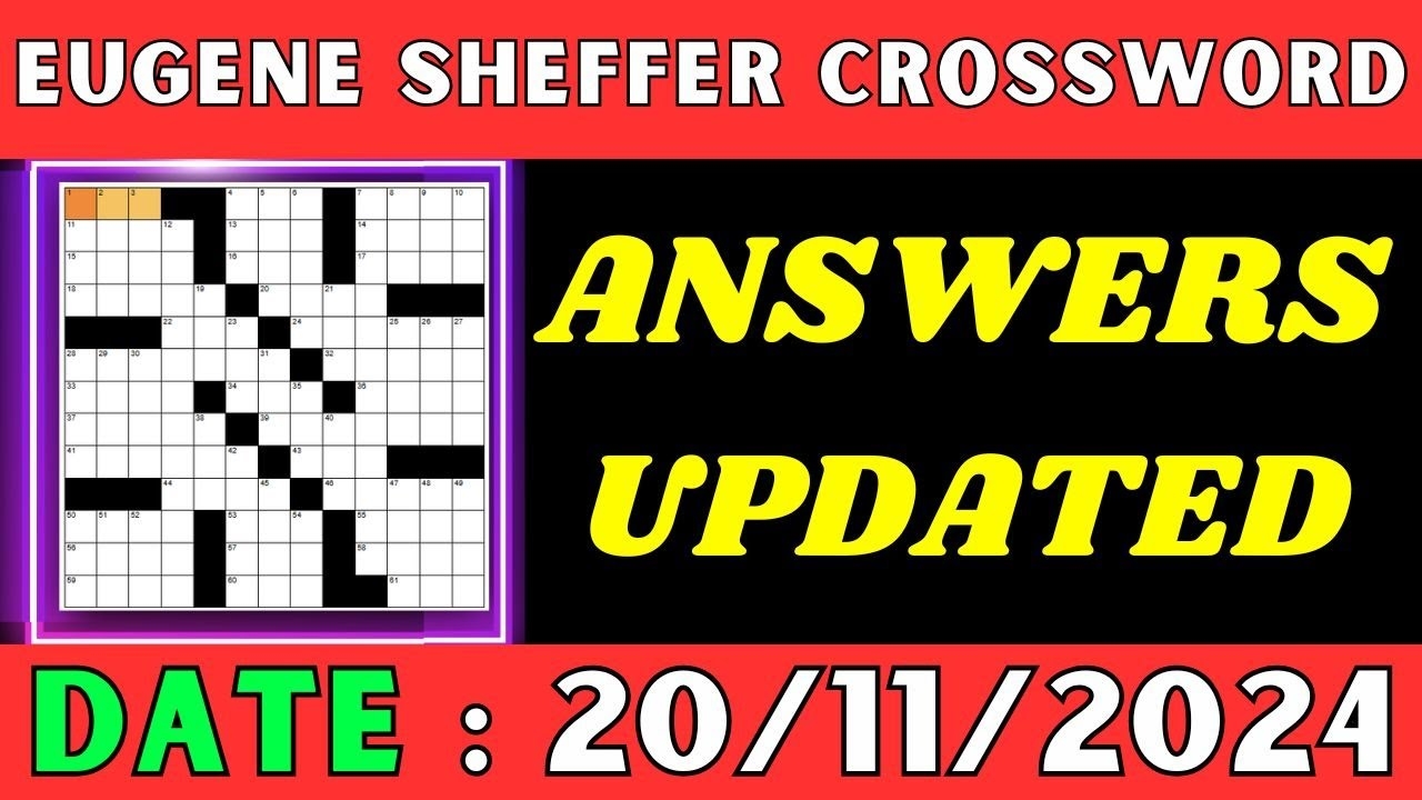 Eugene Sheffer Crossword Clue Answers For Nov 20 2024 Solved YouTube